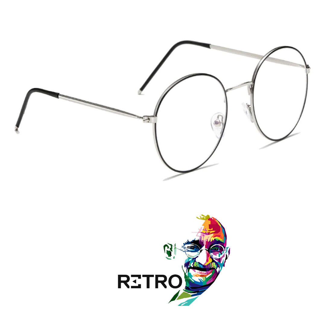 Gafas Óptica Descanso RETRO® Mahatma Gandhi Marcos Original Luz Azul PC Gamer HD